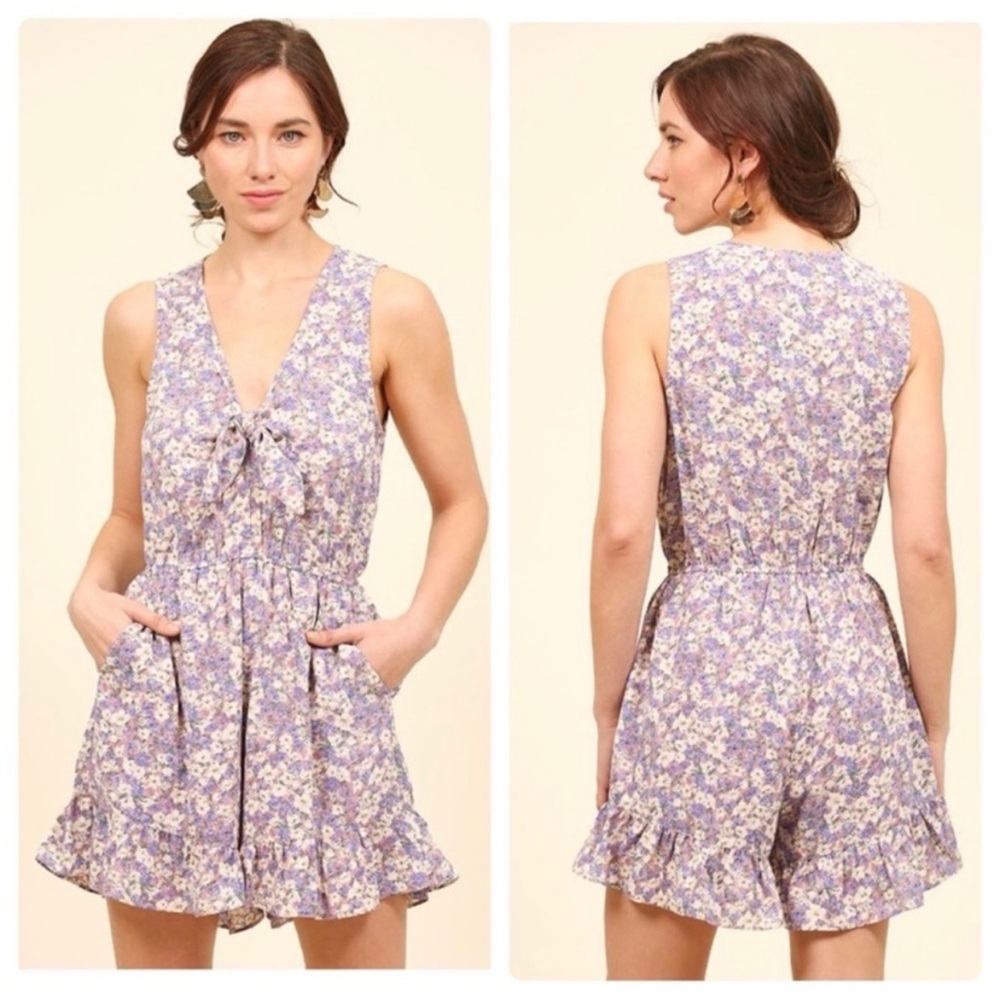 Lavender Floral Romper